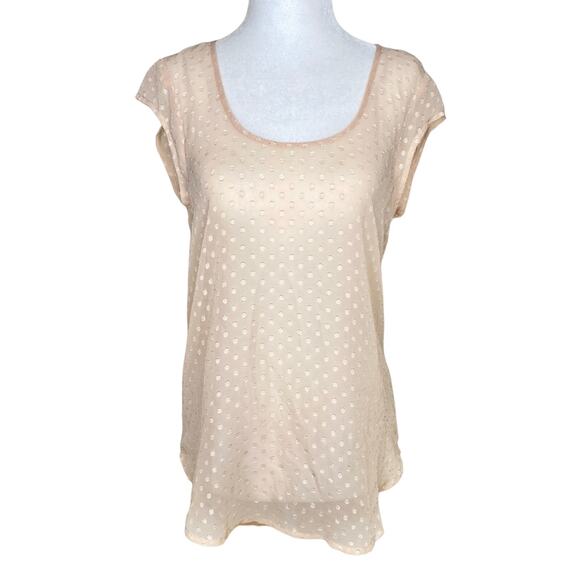 Daniel Rainn Blush Swiss Dot Sleeveless Blouse XS - Picture 1 of 10